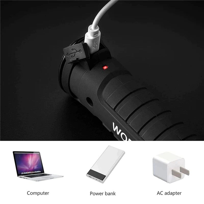 Rechargeable magnetic LED work light