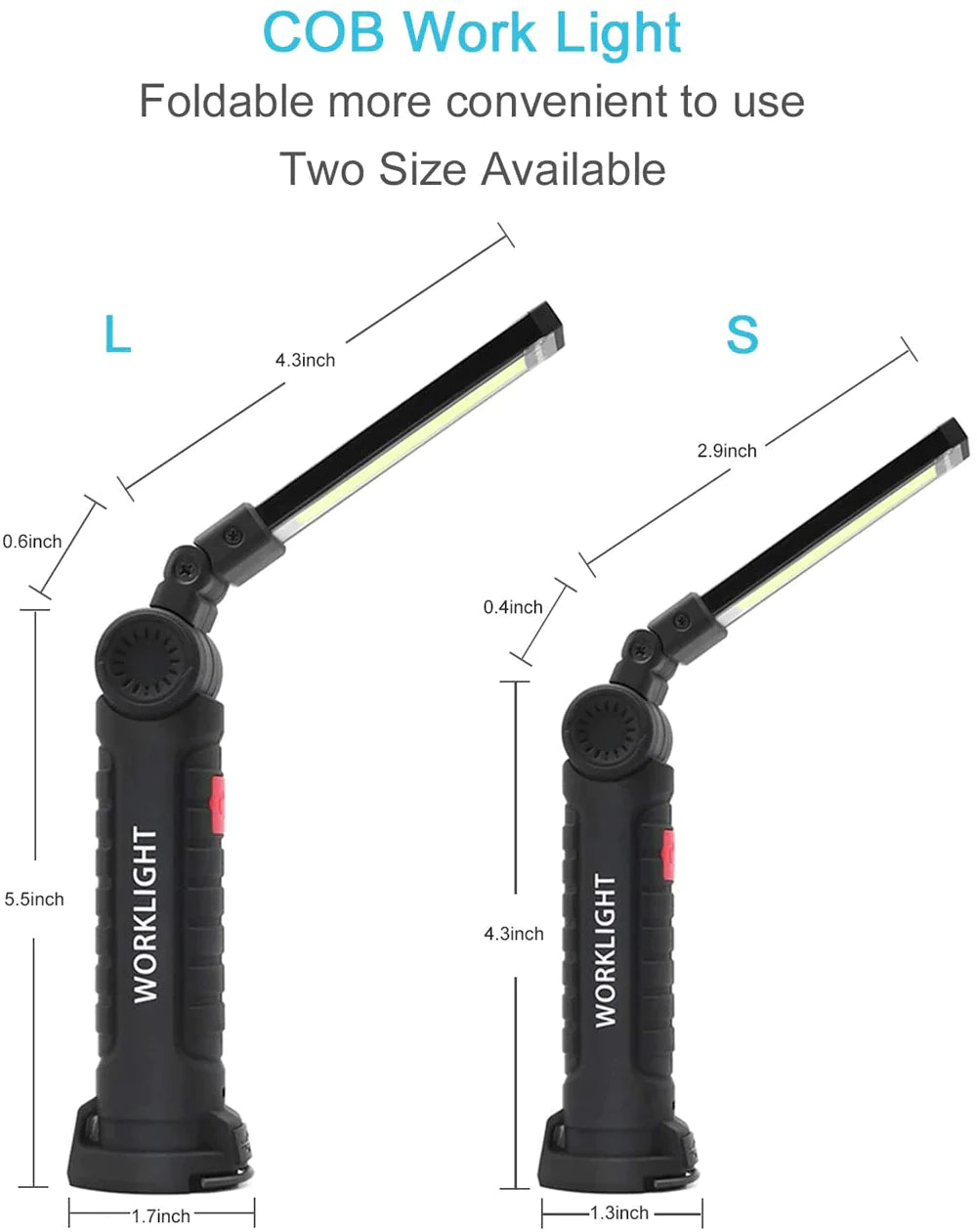 Rechargeable magnetic LED work light